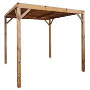 pergola bois eko avec plancher en option - burger